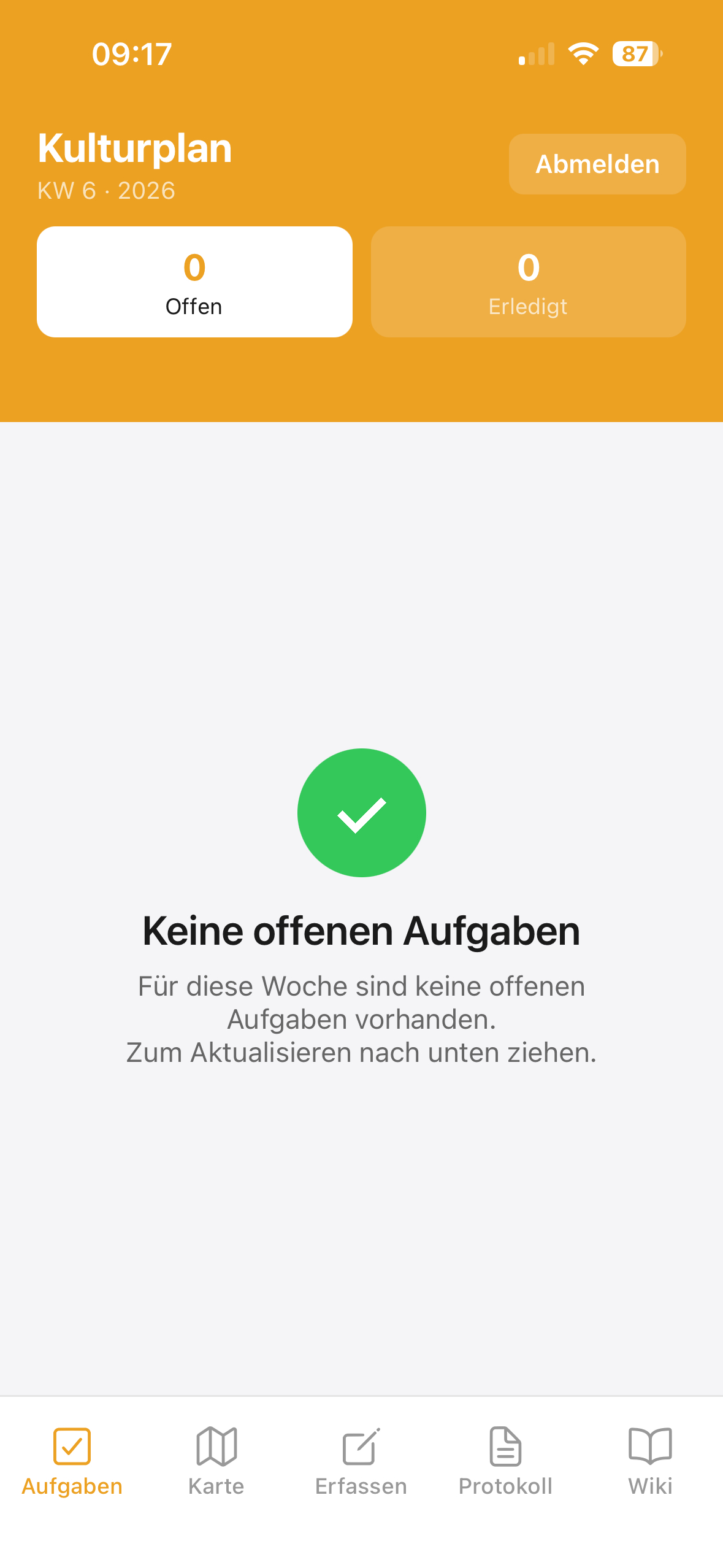 KALEO App Dashboard - Übersicht für Gartenbau und Baumschule